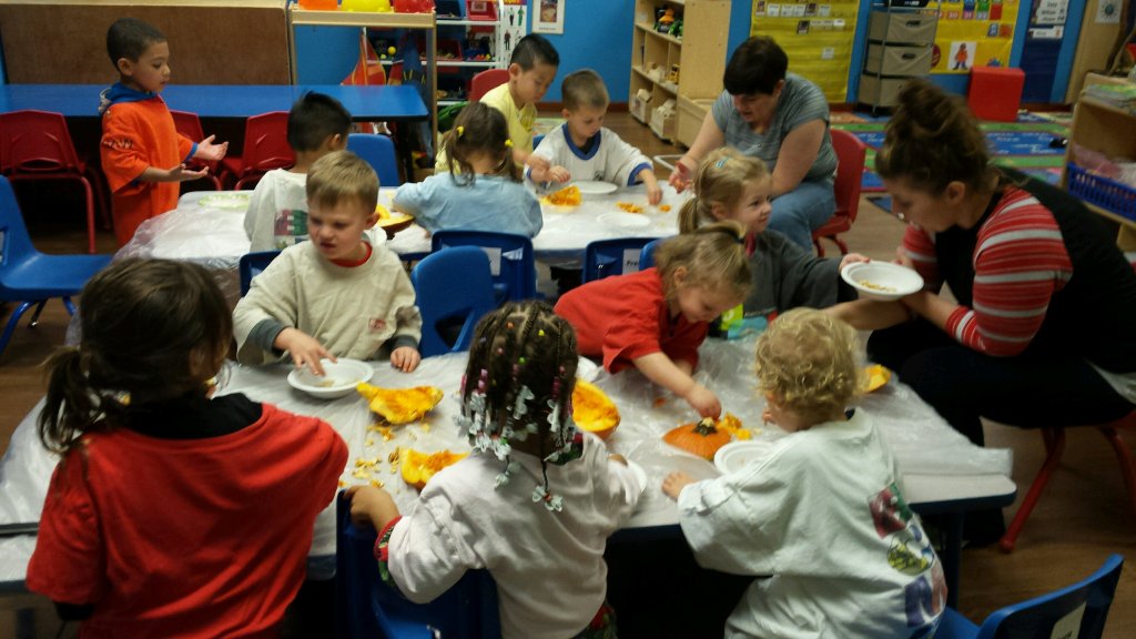 The preschoolers will get to try pumpkin seeds!