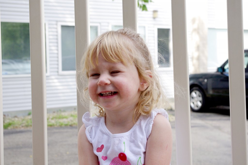 Laughing on the playground