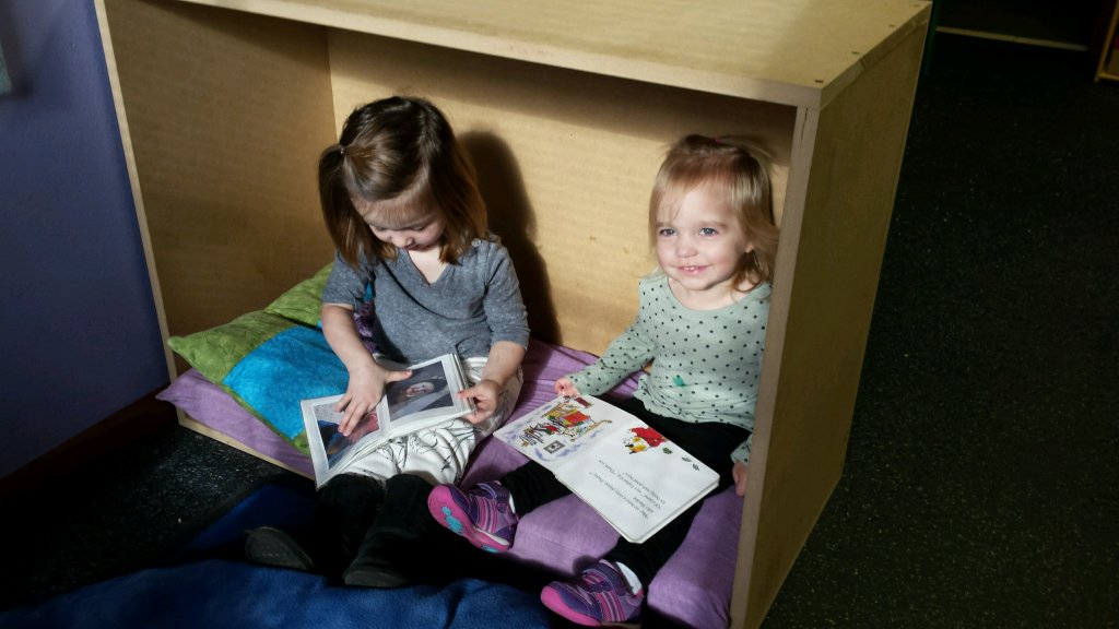 It was a nice sunny day to sit down with a friend and look at books.